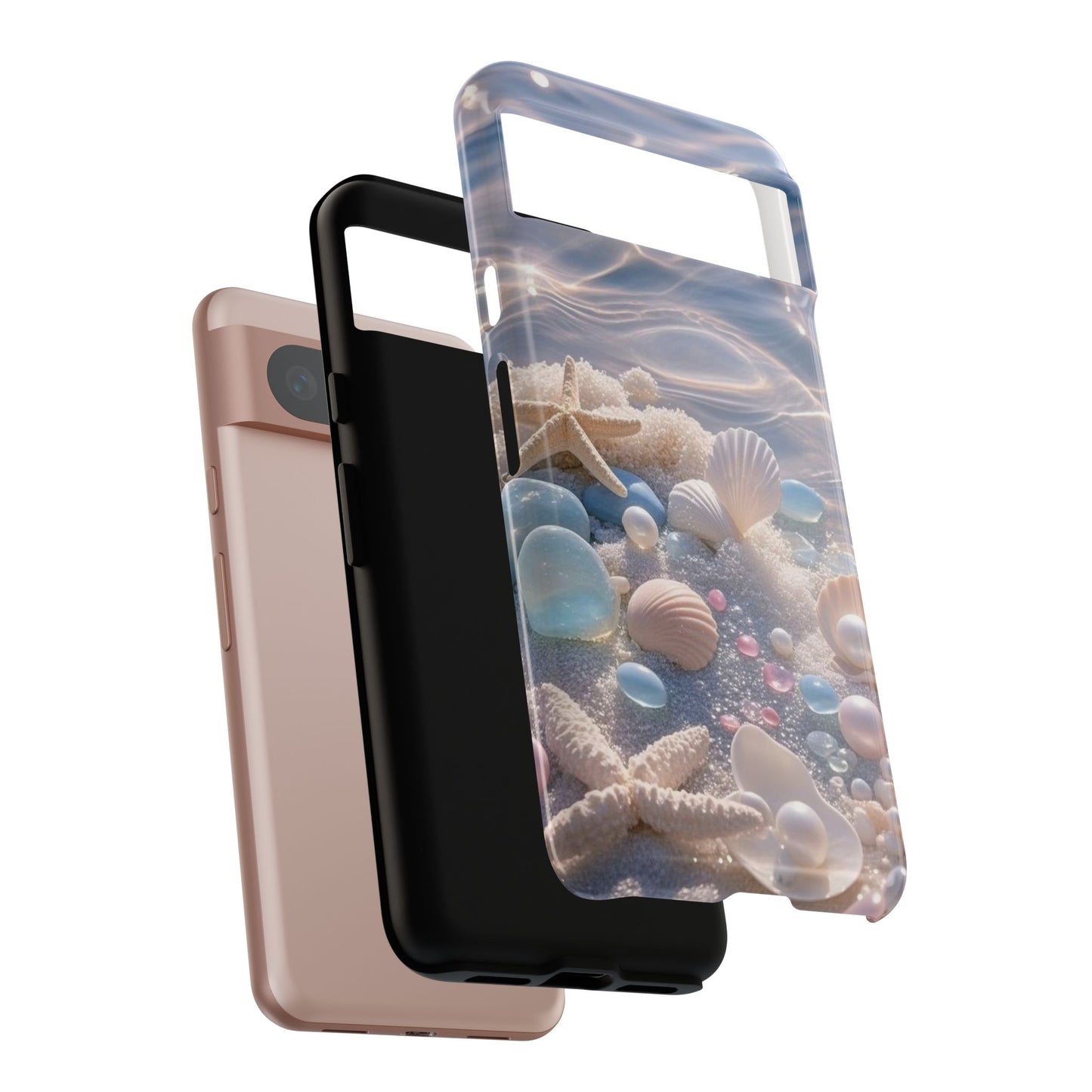 Seashell Pearl Phone Case — Pastel Beach Protective Tough Case