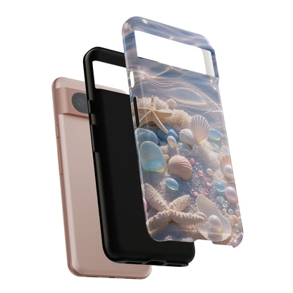 Seashell Pearl Phone Case — Pastel Beach Protective Tough Case