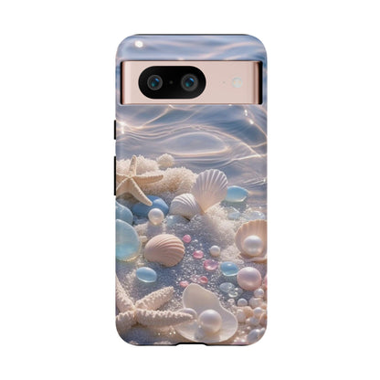 Seashell Pearl Phone Case — Pastel Beach Protective Tough Case