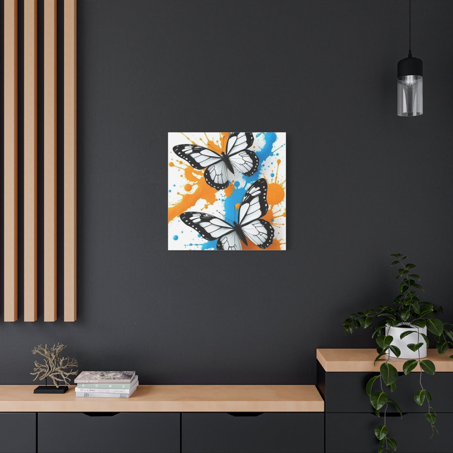 Butterfly Splash Canvas Wall Art — Matte Stretched Canvas