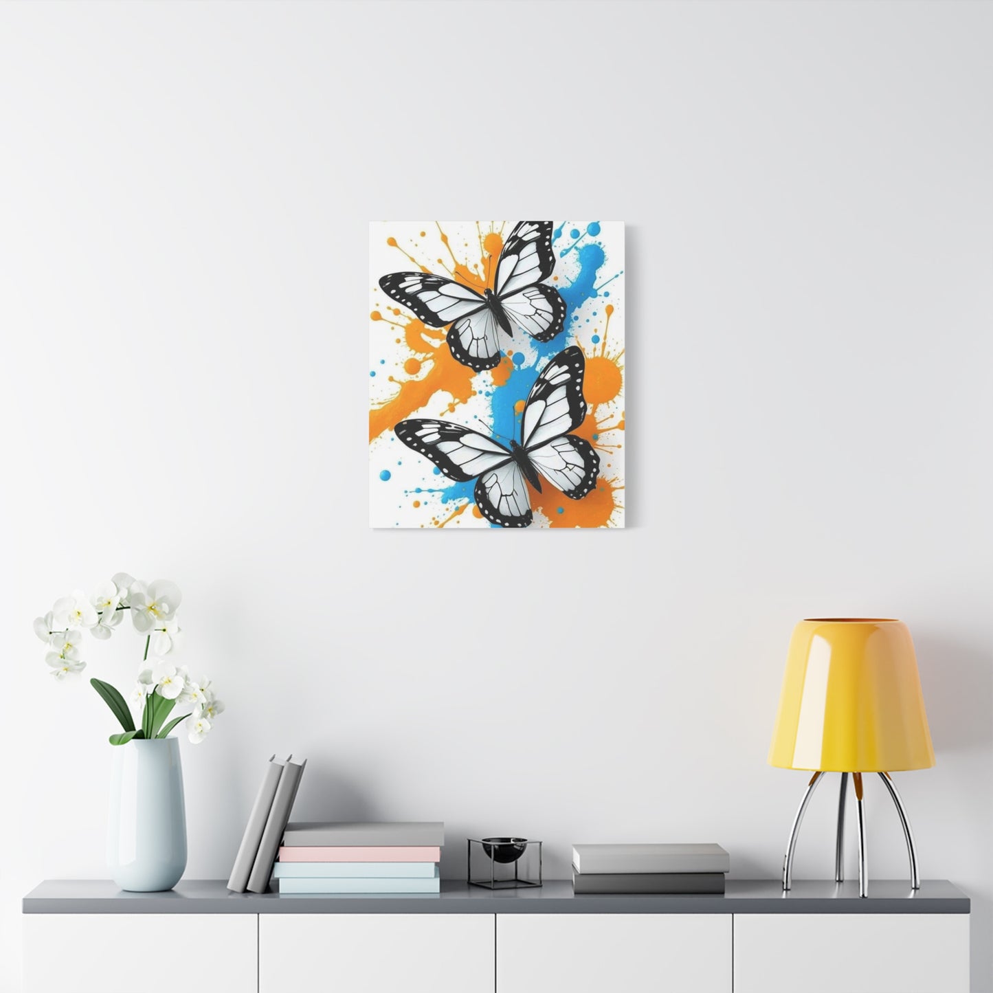 Butterfly Splash Canvas Wall Art — Matte Stretched Canvas