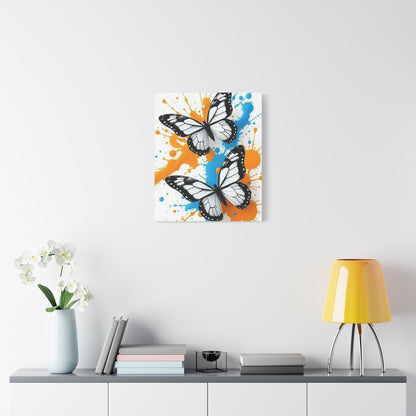 Butterfly Splash Canvas Wall Art — Matte Stretched Canvas