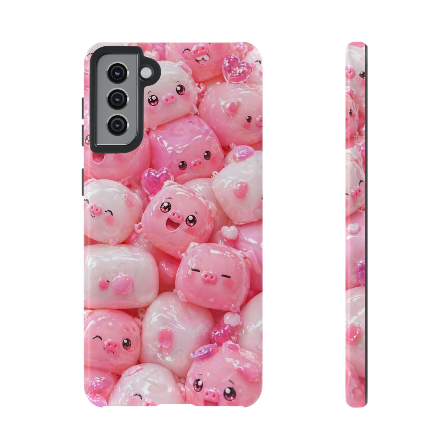 Cute Soft-Pink Character Protective Phone Case