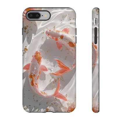 Koi Fish Phone Case "Serene Gold Fleck Watercolor"