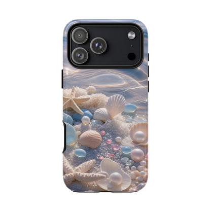Seashell Pearl Phone Case — Pastel Beach Protective Tough Case