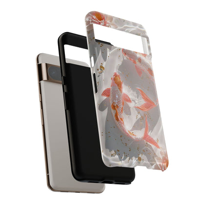 Koi Fish Phone Case "Serene Gold Fleck Watercolor"