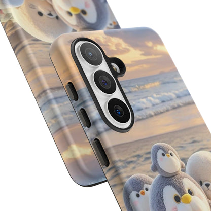 Cute Plush Penguins Beach Phone Case
