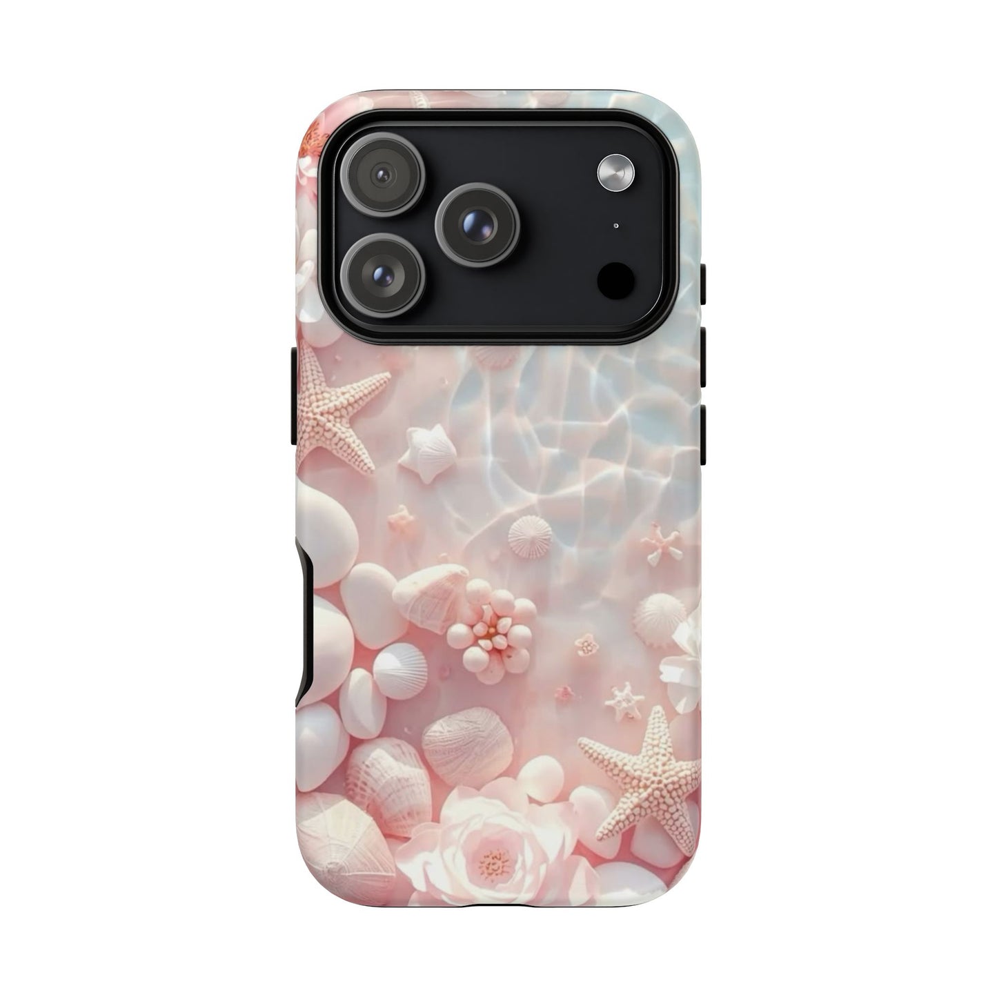 Phone Case — Pink Seashell Starfish Beach Waterproof Design