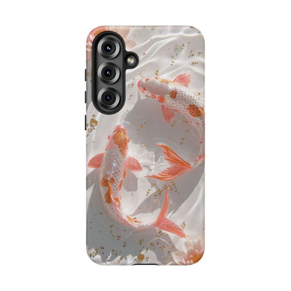 Koi Fish Phone Case "Serene Gold Fleck Watercolor"