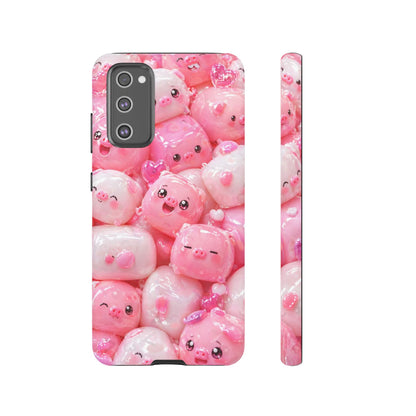 Cute Soft-Pink Character Protective Phone Case