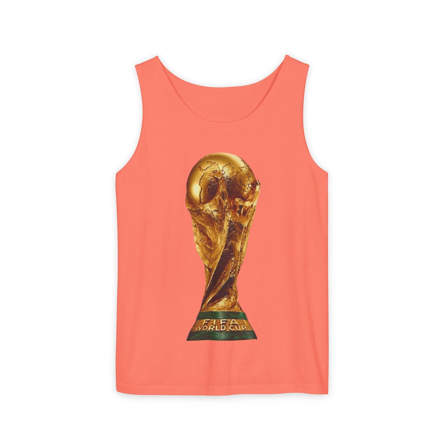 World Cup Trophy Tank Top — Gold FIFA Cup Soccer Fan Shirt