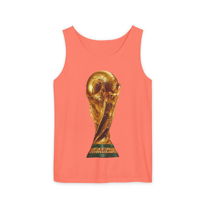 World Cup Trophy Tank Top — Gold FIFA Cup Soccer Fan Shirt