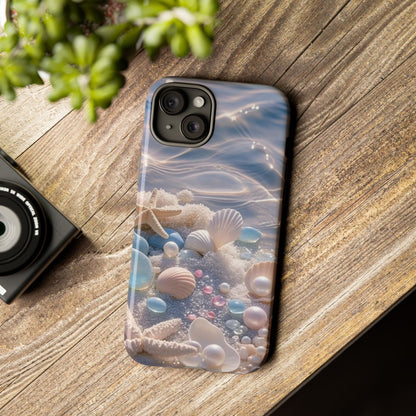 Seashell Pearl Phone Case — Pastel Beach Protective Tough Case