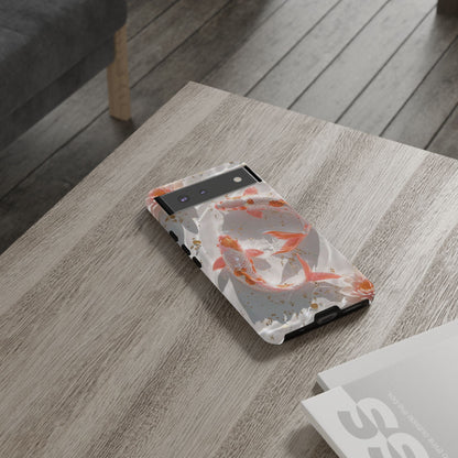 Koi Fish Phone Case "Serene Gold Fleck Watercolor"