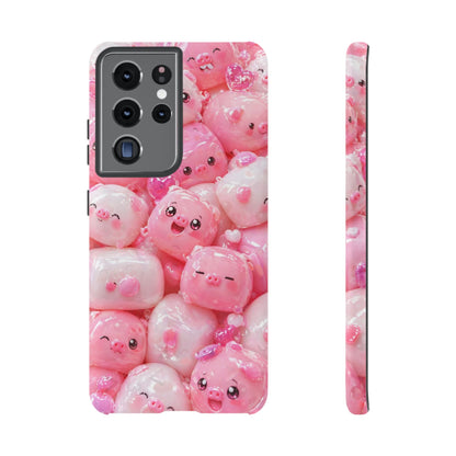Cute Soft-Pink Character Protective Phone Case
