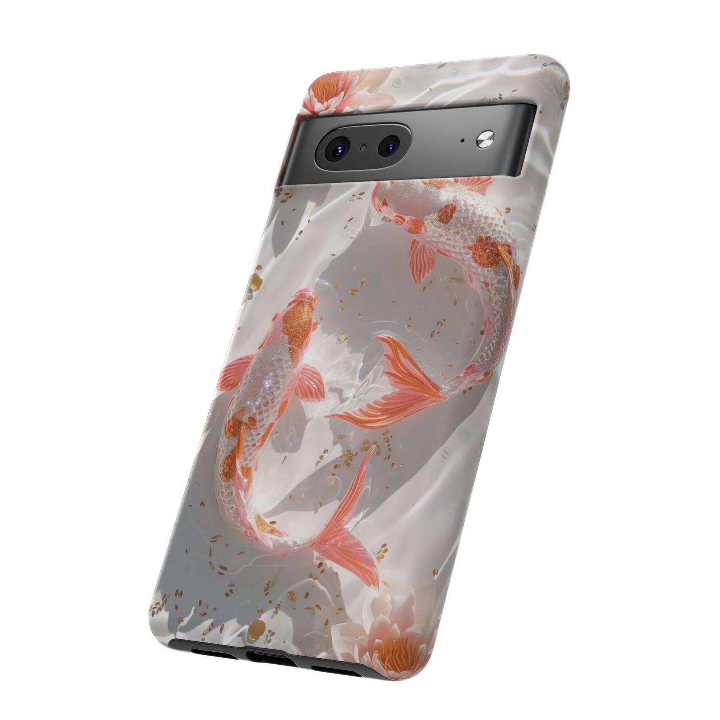 Koi Fish Phone Case "Serene Gold Fleck Watercolor"