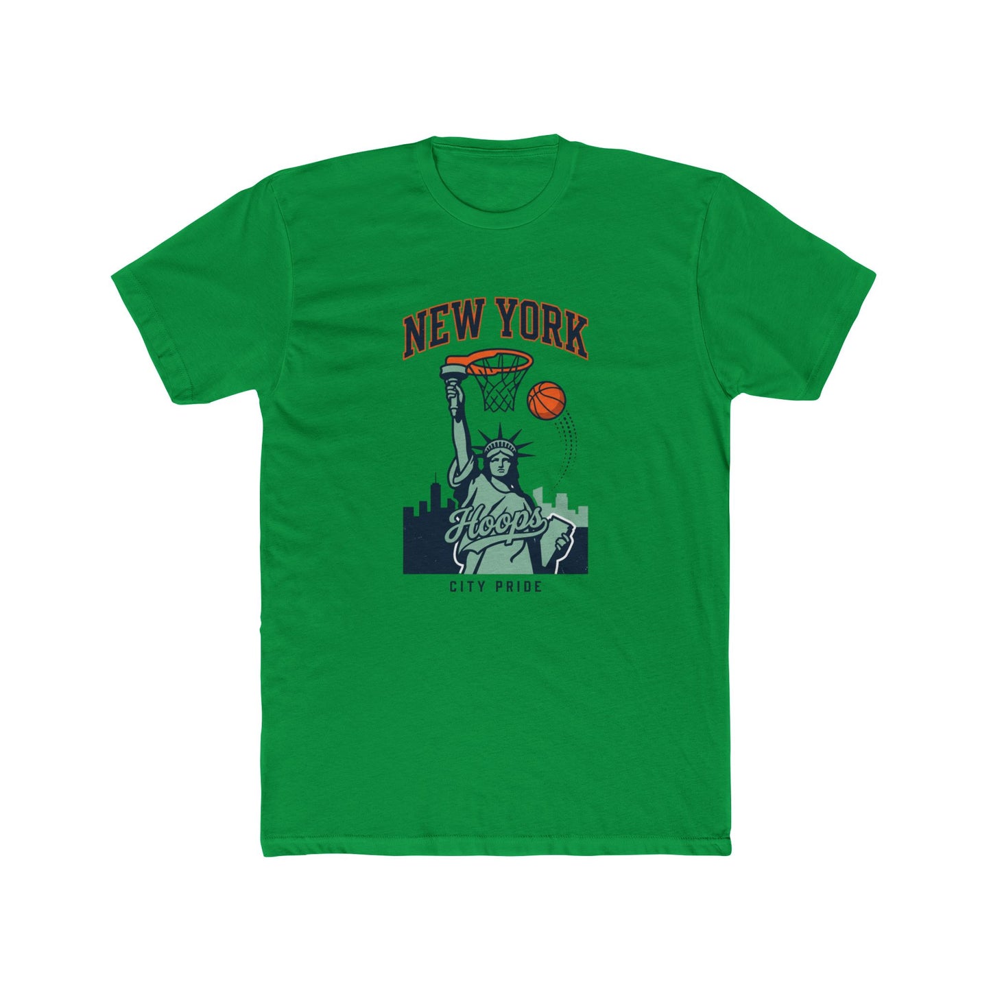 New York Hoops T-Shirt — Statue of Liberty Basketball City Pride Tee