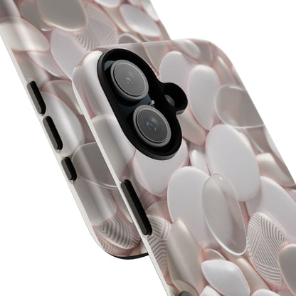 Phone Case – Soft Pink Pebble Pattern Protective Tough Case