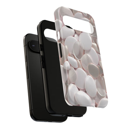 Phone Case – Soft Pink Pebble Pattern Protective Tough Case