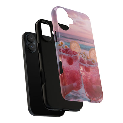 Pink Sunset Cocktail Phone Case — Beach Drink Protective Cover