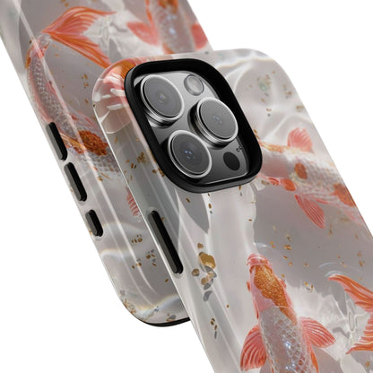 Koi Fish Phone Case "Serene Gold Fleck Watercolor"