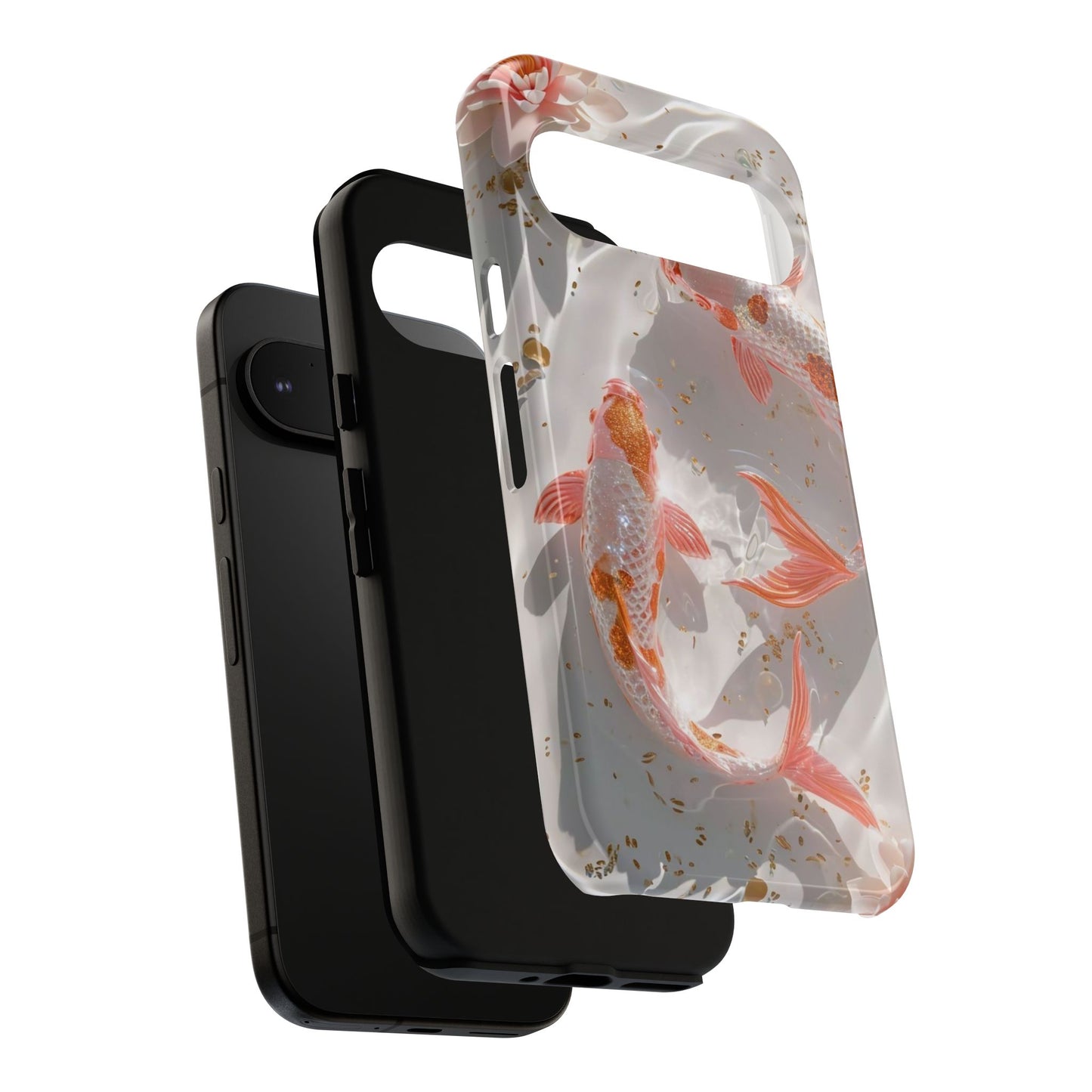 Koi Fish Phone Case "Serene Gold Fleck Watercolor"