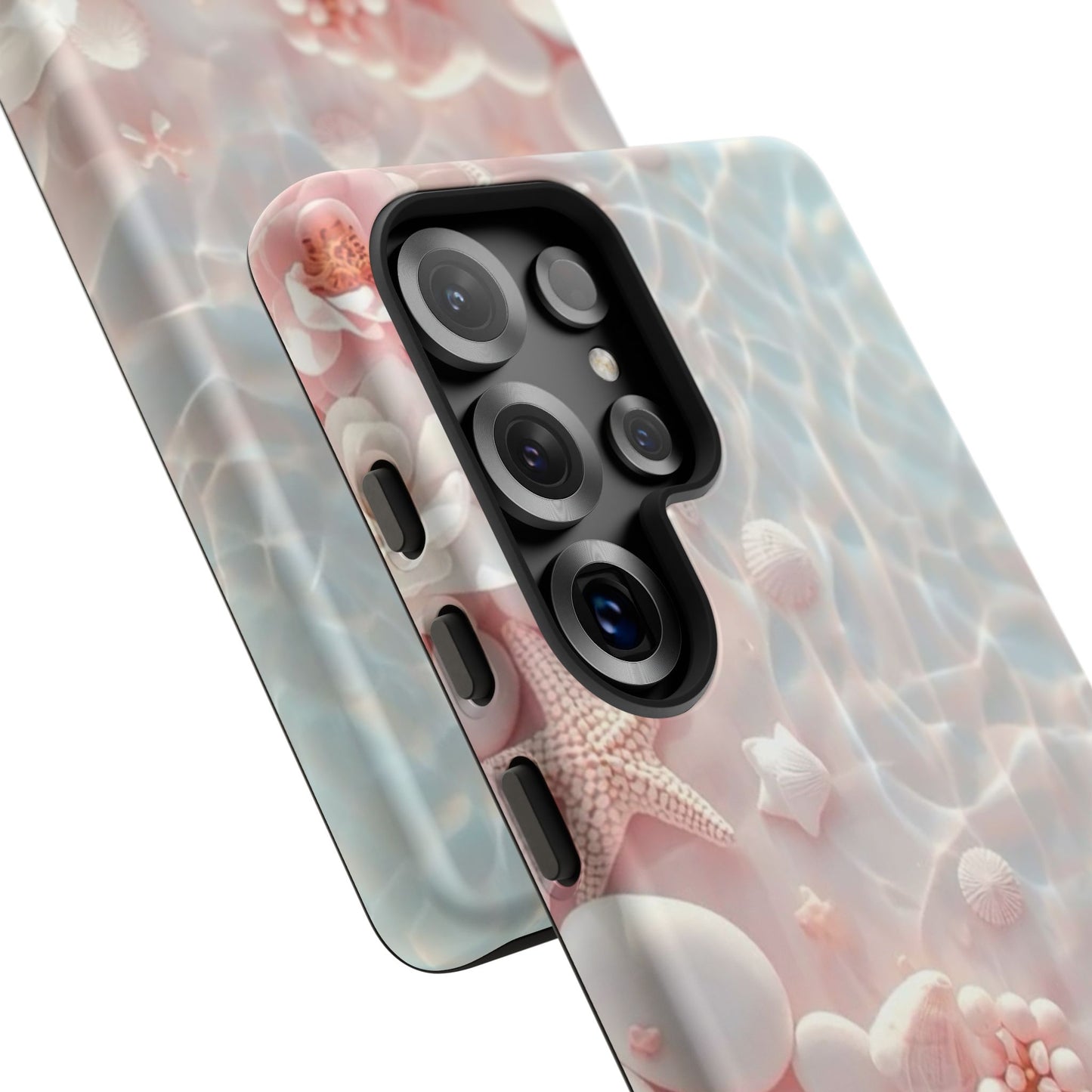 Phone Case — Pink Seashell Starfish Beach Waterproof Design