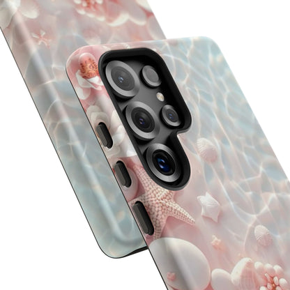 Phone Case — Pink Seashell Starfish Beach Waterproof Design