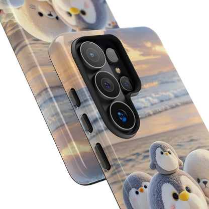 Cute Plush Penguins Beach Phone Case