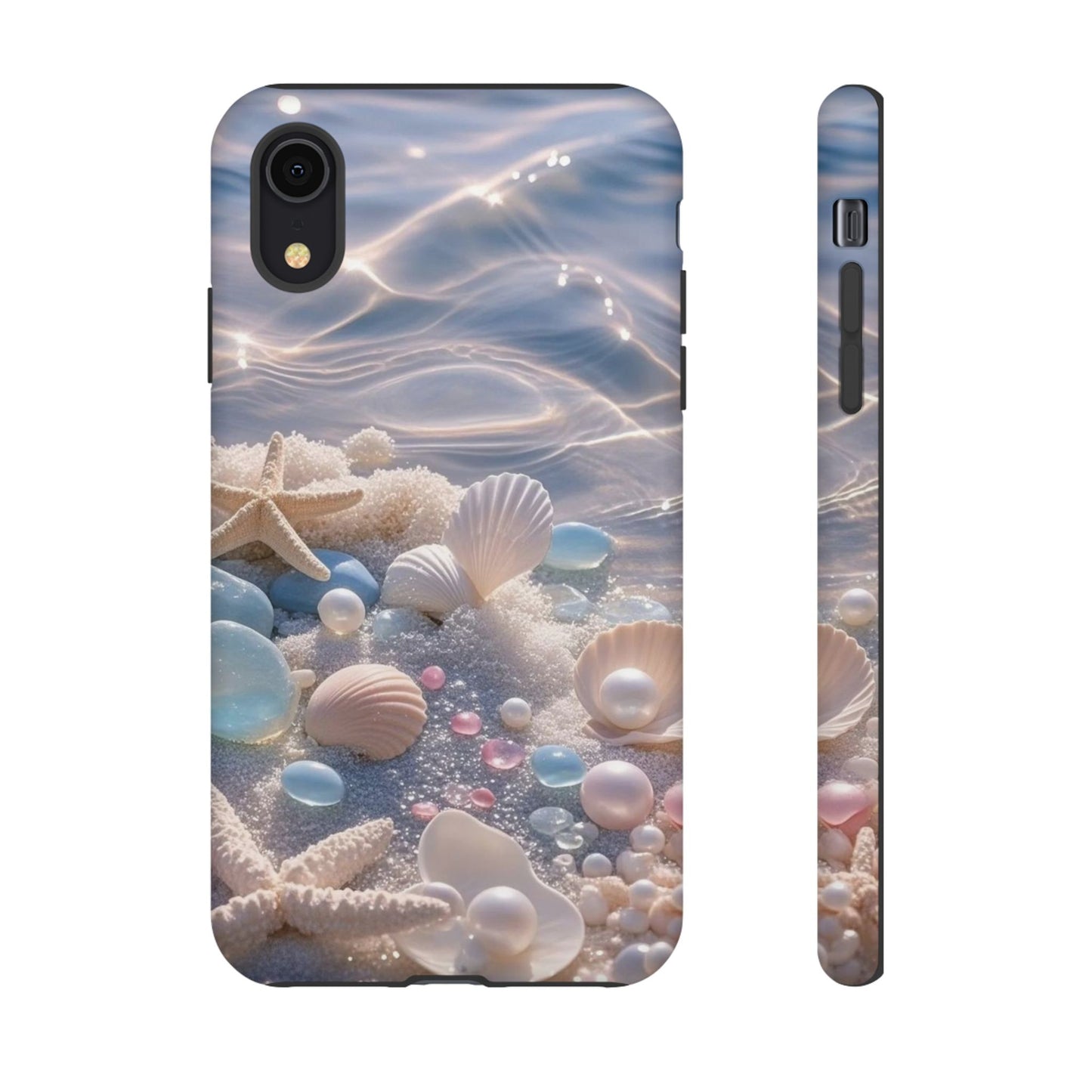 Seashell Pearl Phone Case — Pastel Beach Protective Tough Case