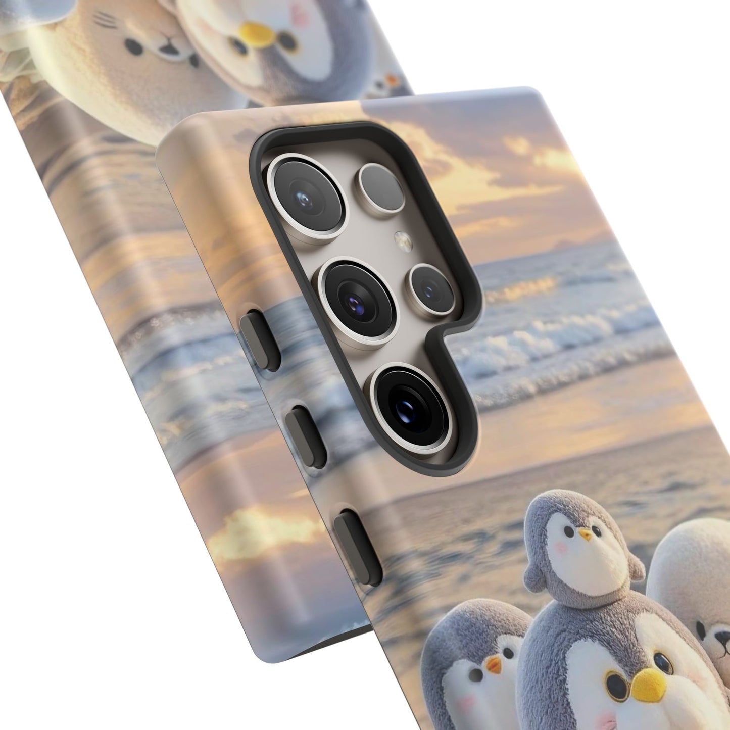 Cute Plush Penguins Beach Phone Case
