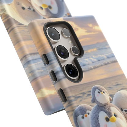 Cute Plush Penguins Beach Phone Case