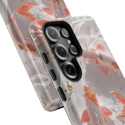Koi Fish Phone Case "Serene Gold Fleck Watercolor"