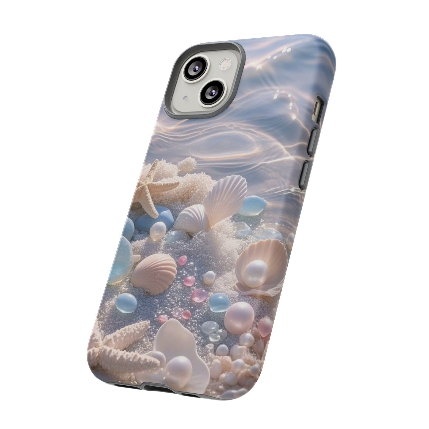 Seashell Pearl Phone Case — Pastel Beach Protective Tough Case