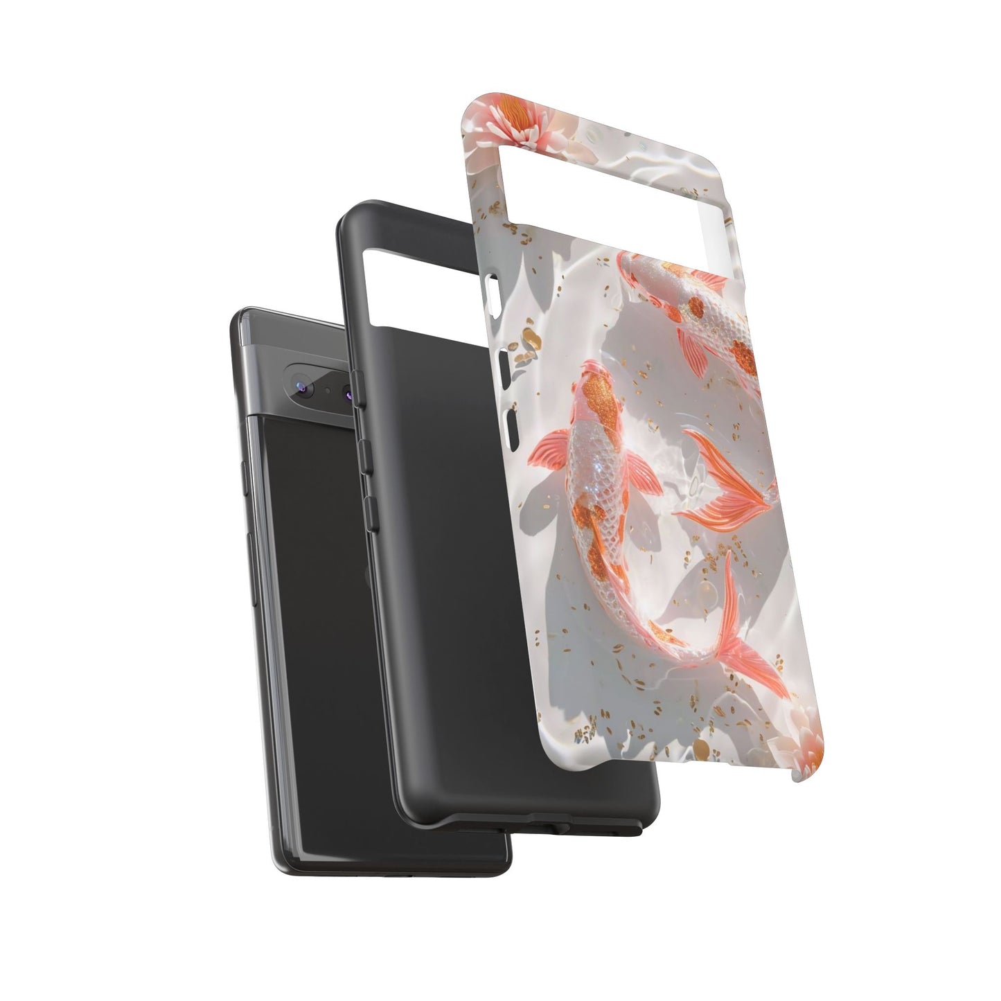 Koi Fish Phone Case "Serene Gold Fleck Watercolor"