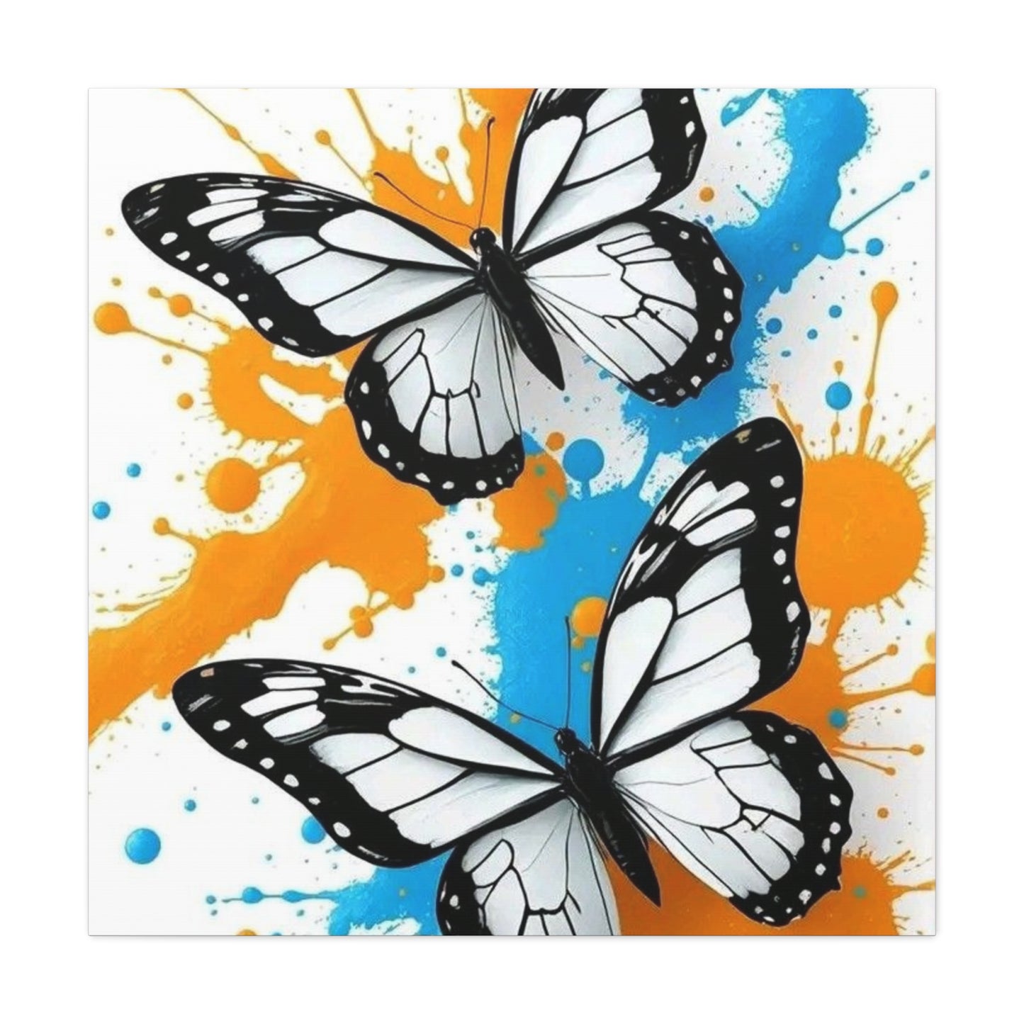 Butterfly Splash Canvas Wall Art — Matte Stretched Canvas