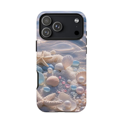Seashell Pearl Phone Case — Pastel Beach Protective Tough Case
