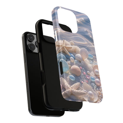 Seashell Pearl Phone Case — Pastel Beach Protective Tough Case