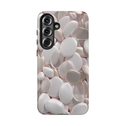 Phone Case – Soft Pink Pebble Pattern Protective Tough Case