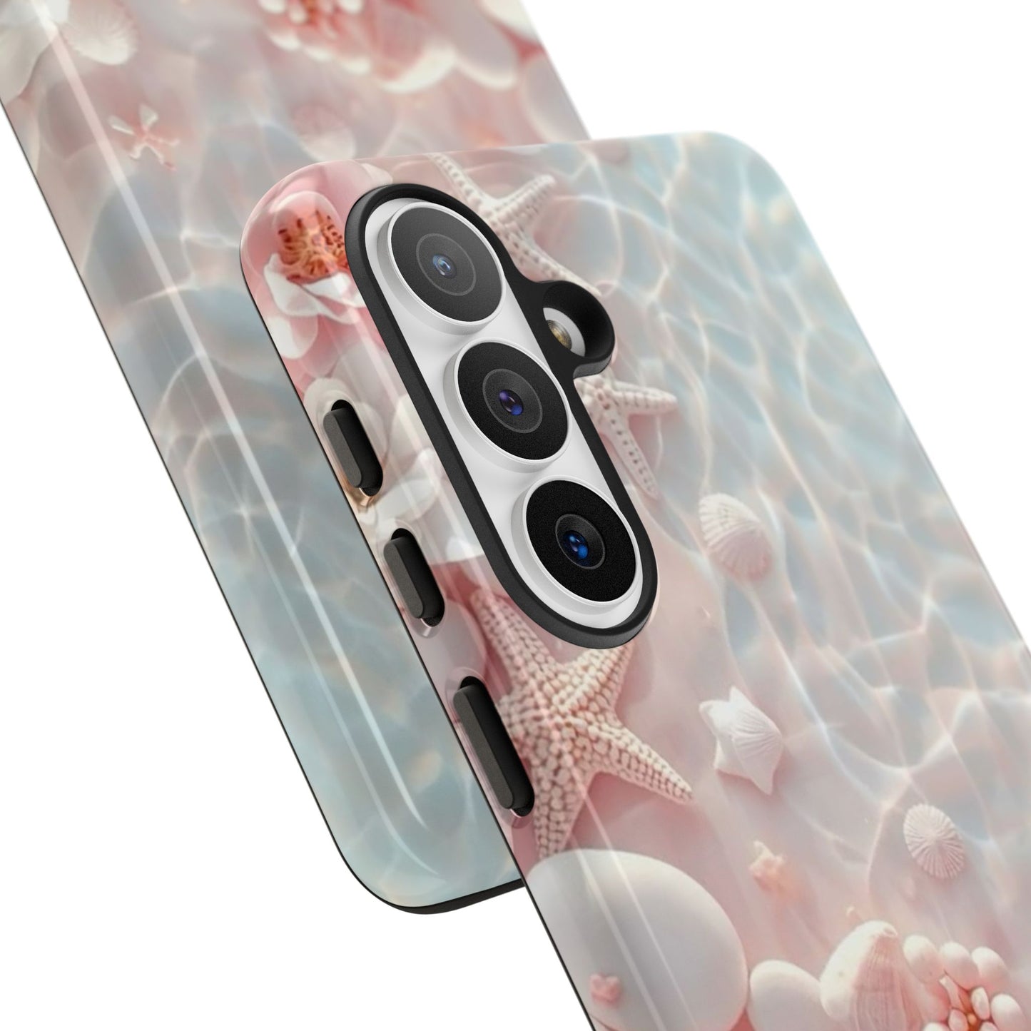 Phone Case — Pink Seashell Starfish Beach Waterproof Design