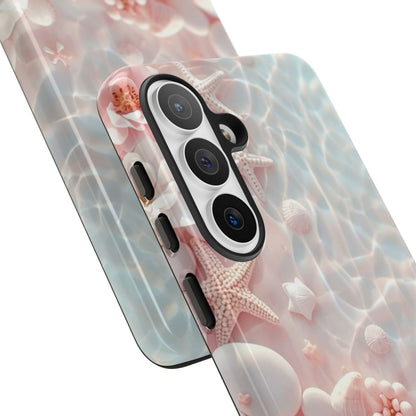 Phone Case — Pink Seashell Starfish Beach Waterproof Design