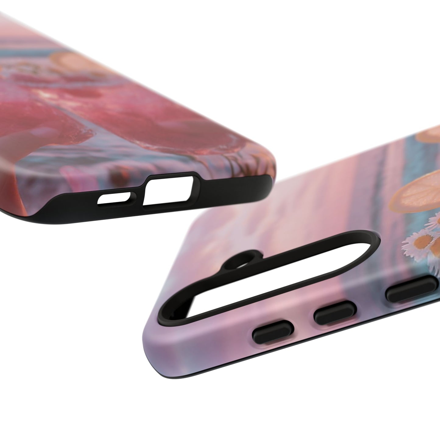 Pink Sunset Cocktail Phone Case — Beach Drink Protective Cover