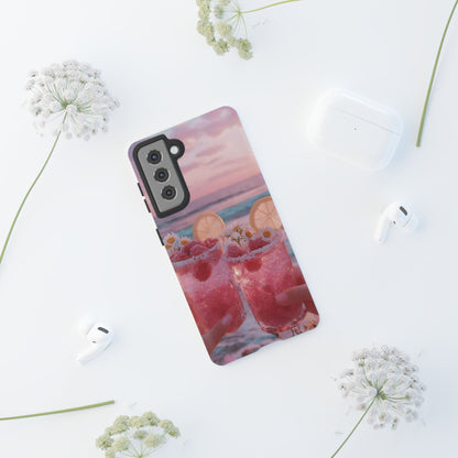 Tough Case - Pink Beach Cocktail Phone Case