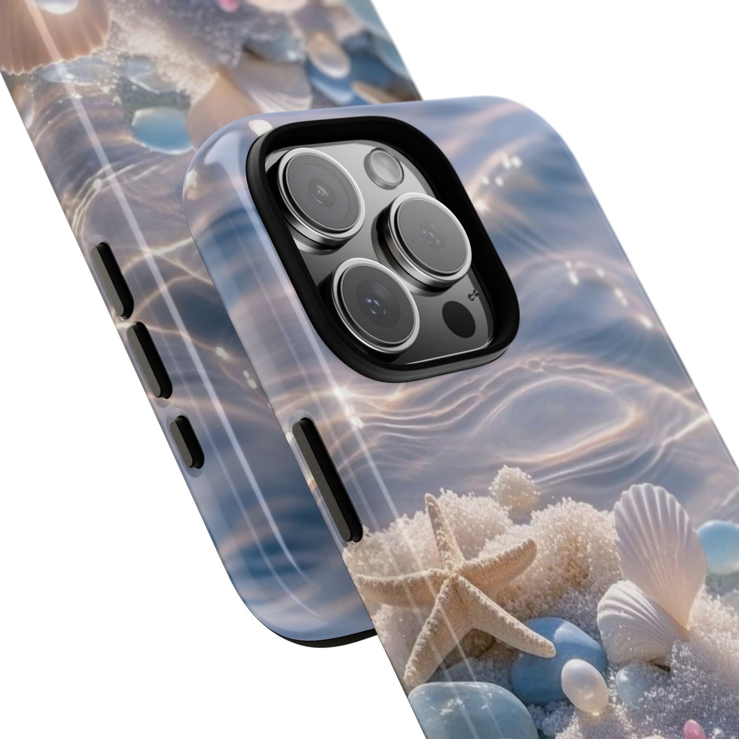 Seashell Pearl Phone Case — Pastel Beach Protective Tough Case