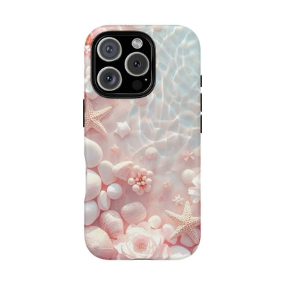 Phone Case — Pink Seashell Starfish Beach Waterproof Design
