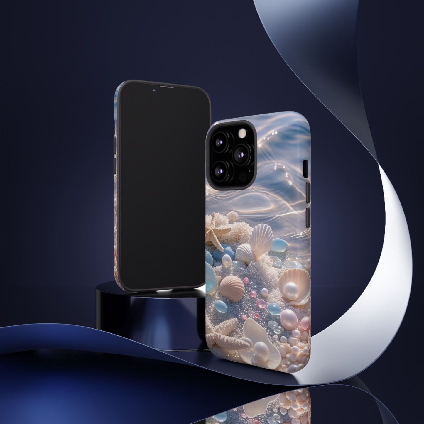 Seashell Pearl Phone Case — Pastel Beach Protective Tough Case