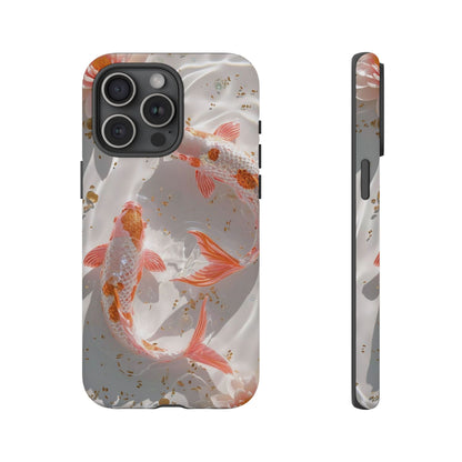 Koi Fish Phone Case "Serene Gold Fleck Watercolor"