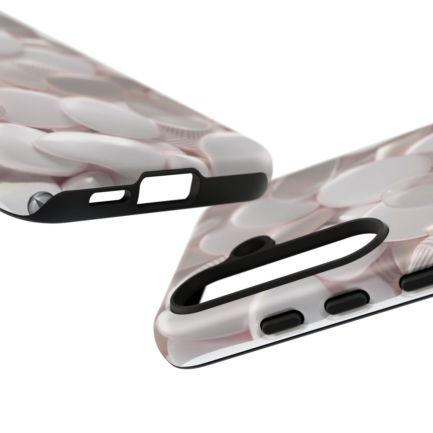 Phone Case – Soft Pink Pebble Pattern Protective Tough Case