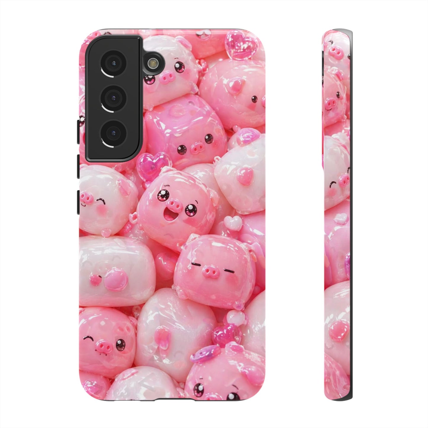 Cute Soft-Pink Character Protective Phone Case