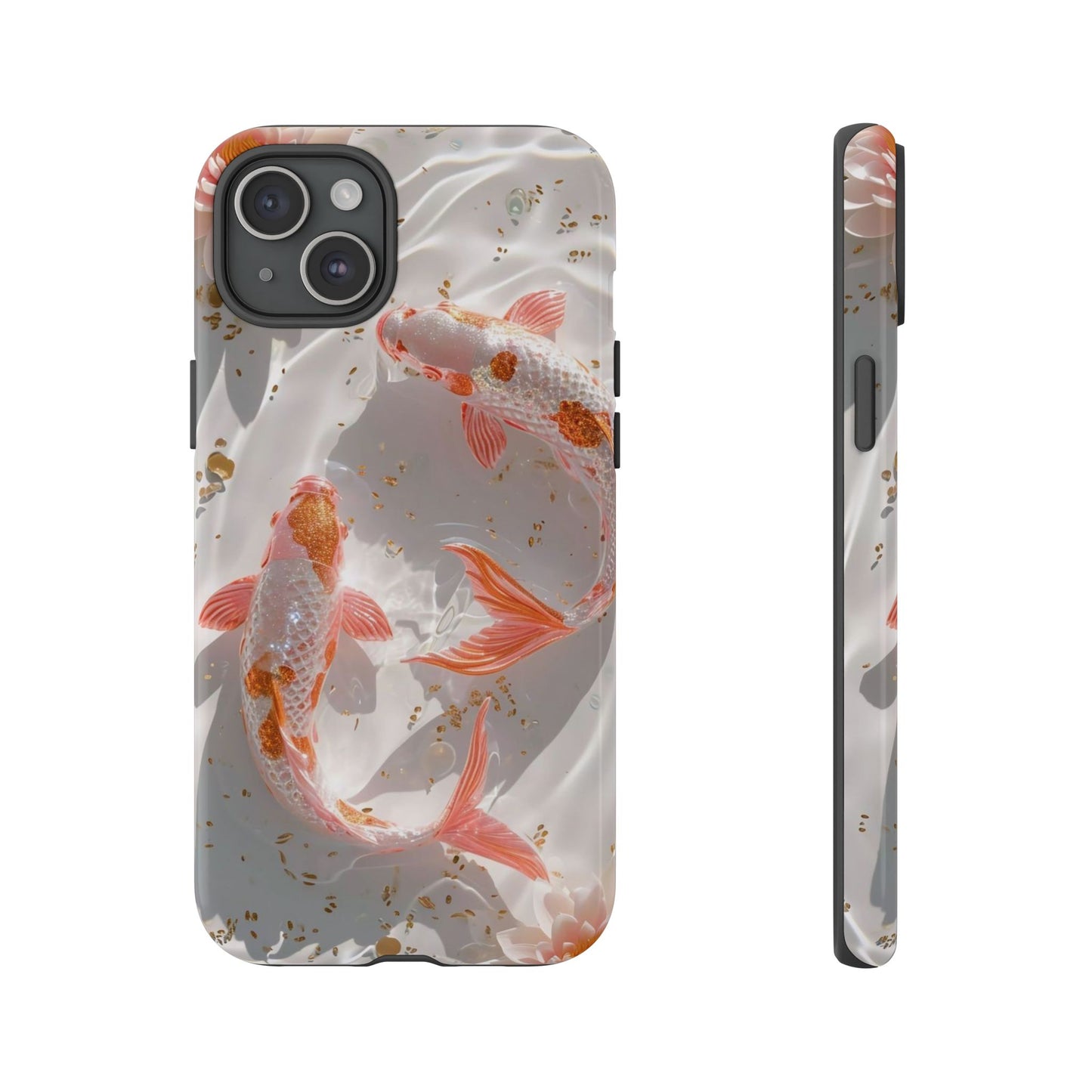 Koi Fish Phone Case "Serene Gold Fleck Watercolor"